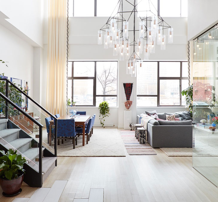 纽约独特双层公寓设计 | 创意、功能与自由的空间-6