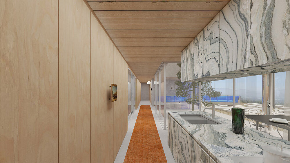 带泳池屋顶的混凝土住宅丨美国洛杉矶丨Charlap Hyman & Herrero-9