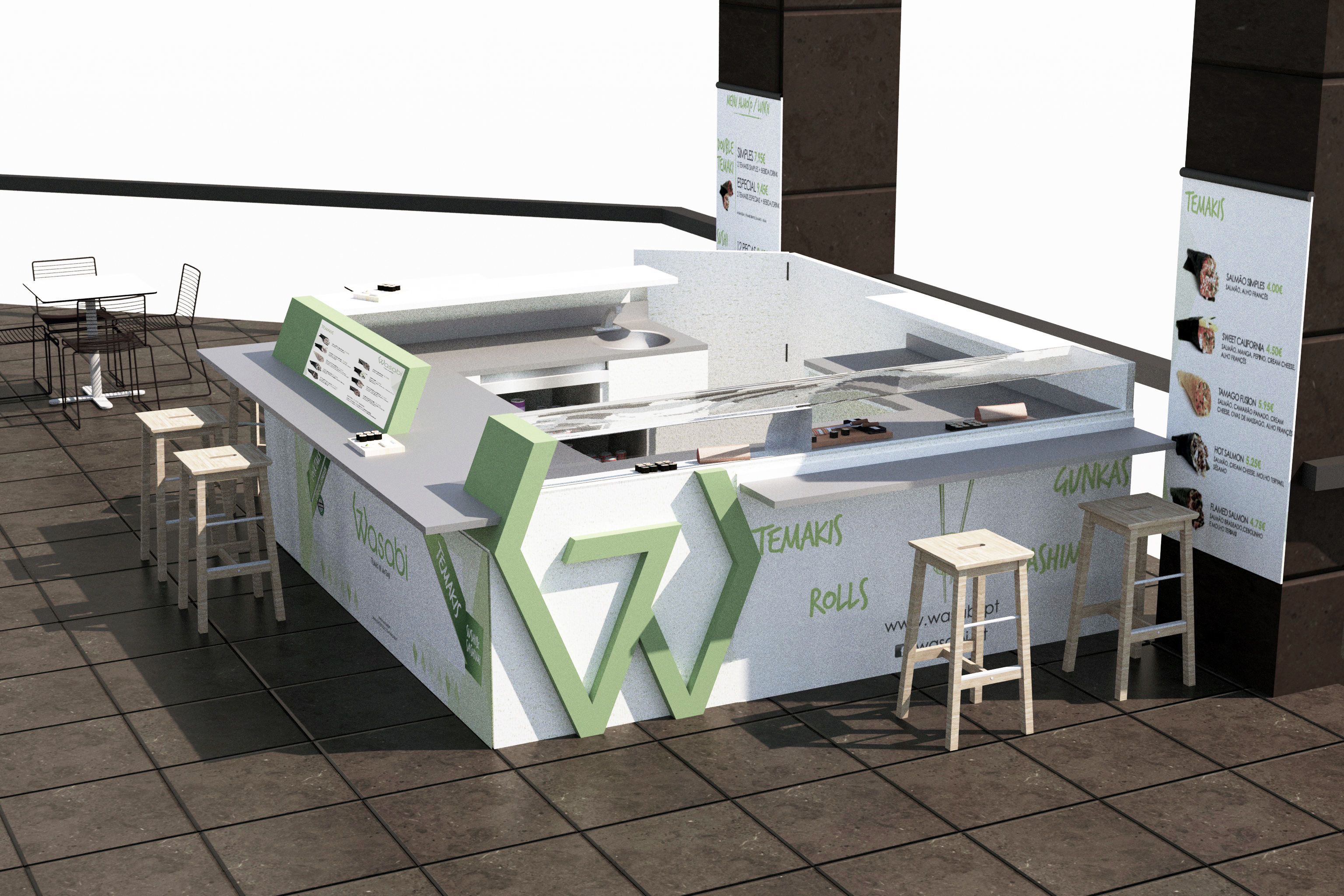 里斯本购物中心里的清新寿司角-9