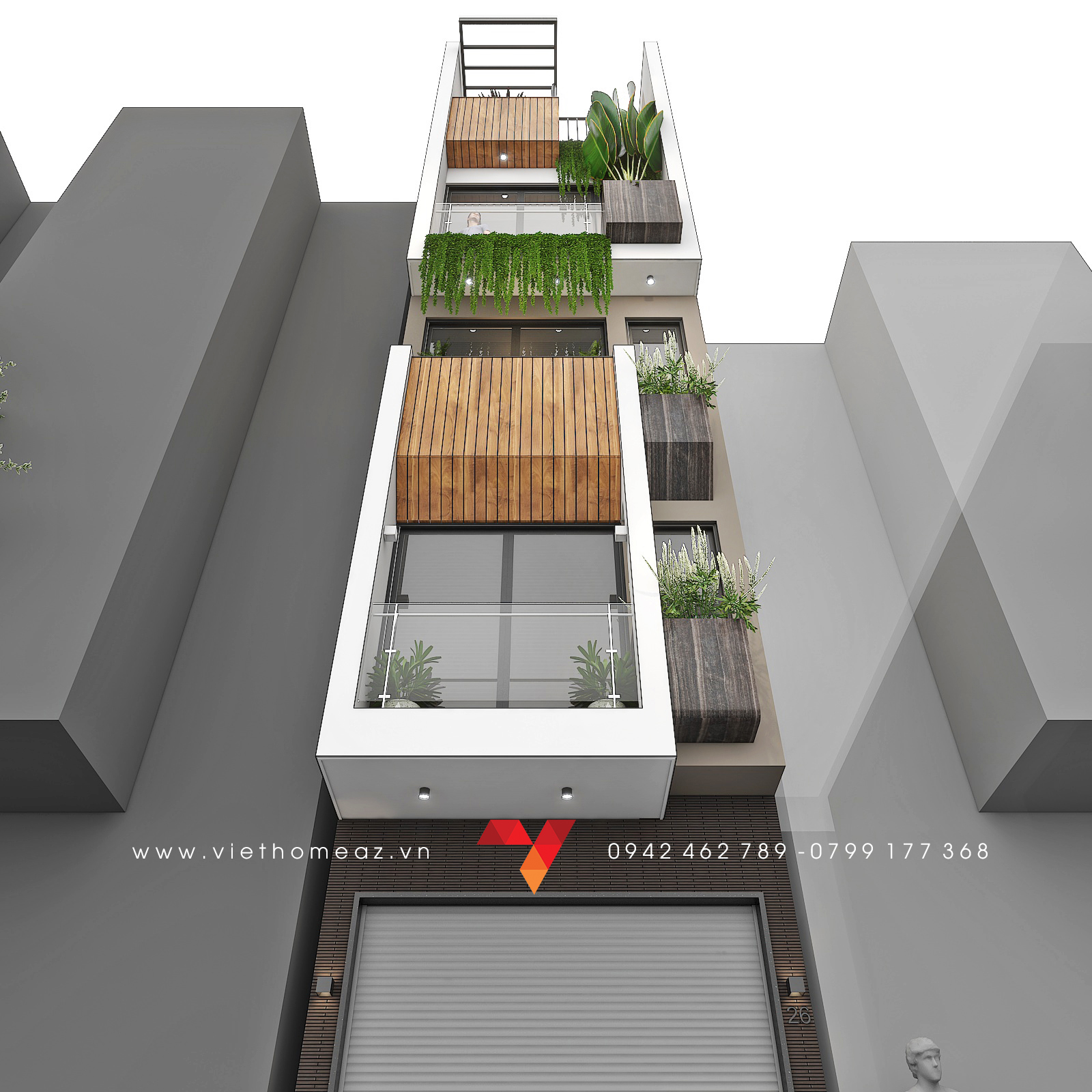 河内龙边市房屋设计丨AngolaBie丨Kiến Trúc – Nội Thất VietHome-9