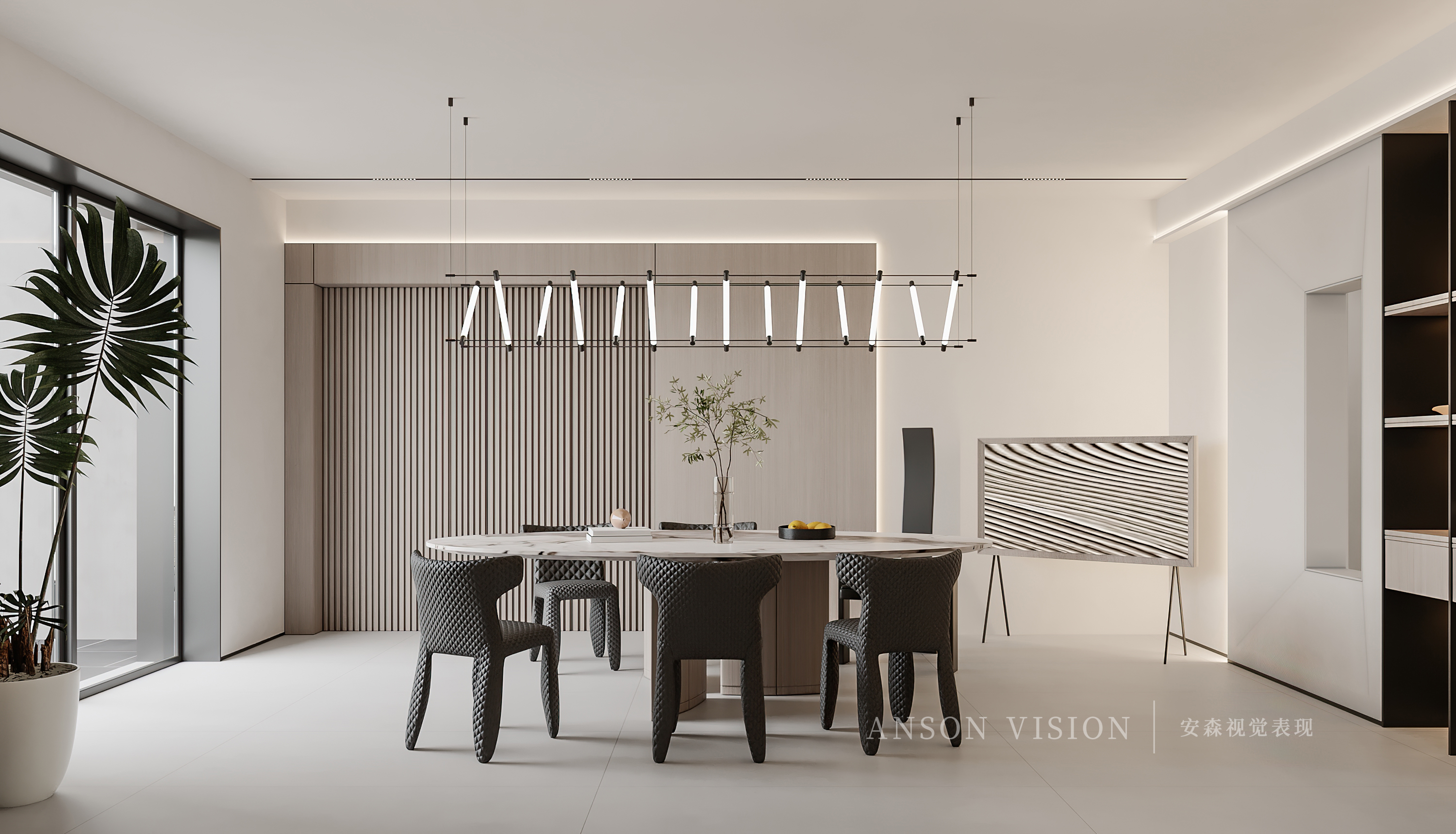 现代多空间极简家装表现丨Ansonvision·蒙头睡-4