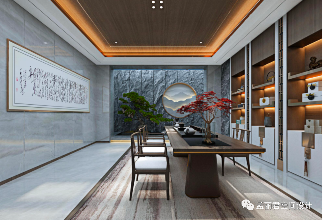 绿城玫瑰园别墅 · 中式轻奢的诗意生活丨中国淄博丨孟丽君空间设计-25