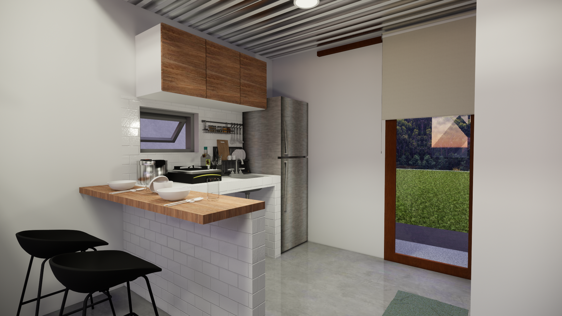 3D Rendering Compact House-15