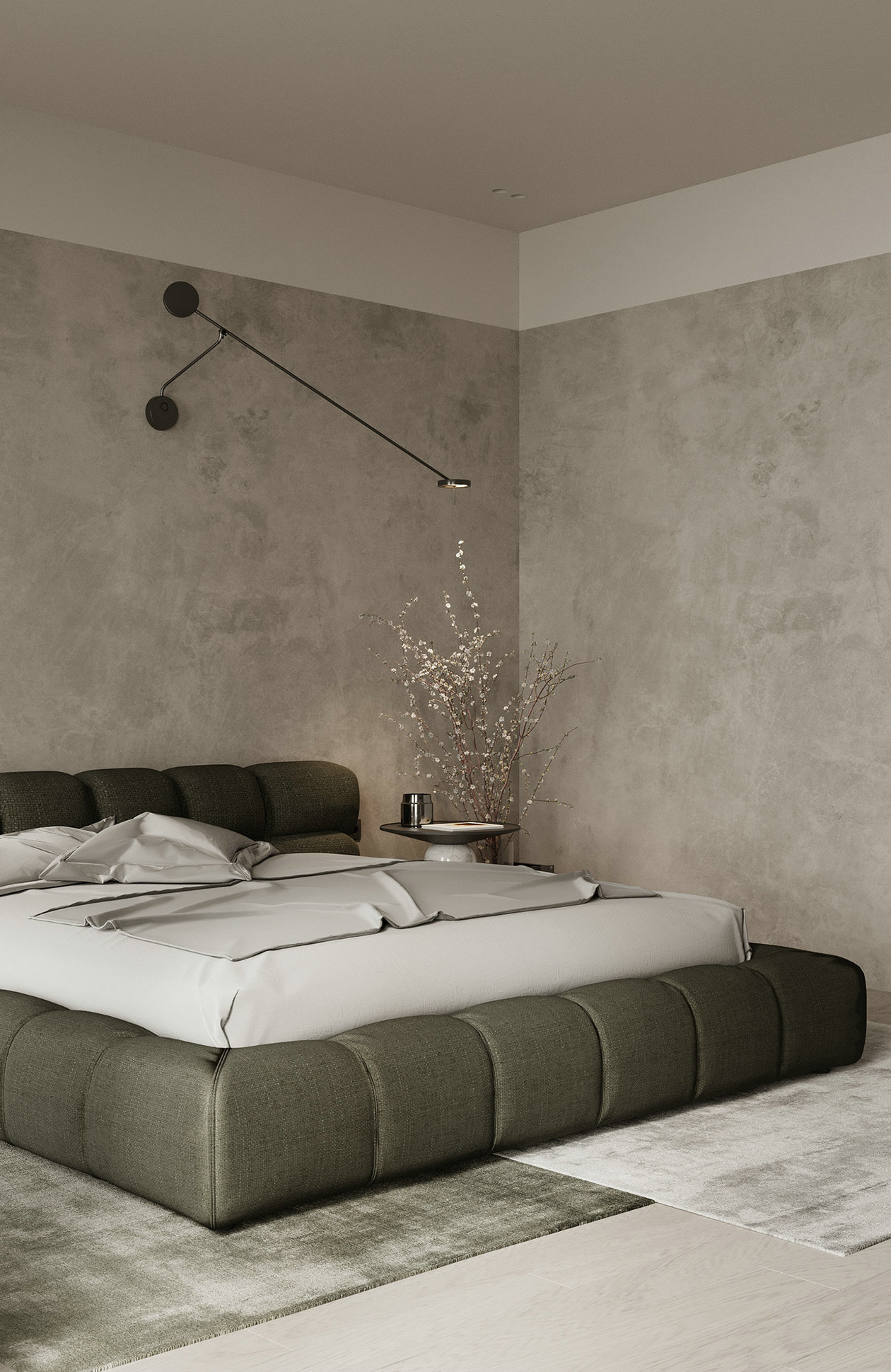 水泥灰+绿色居住空间设计-10