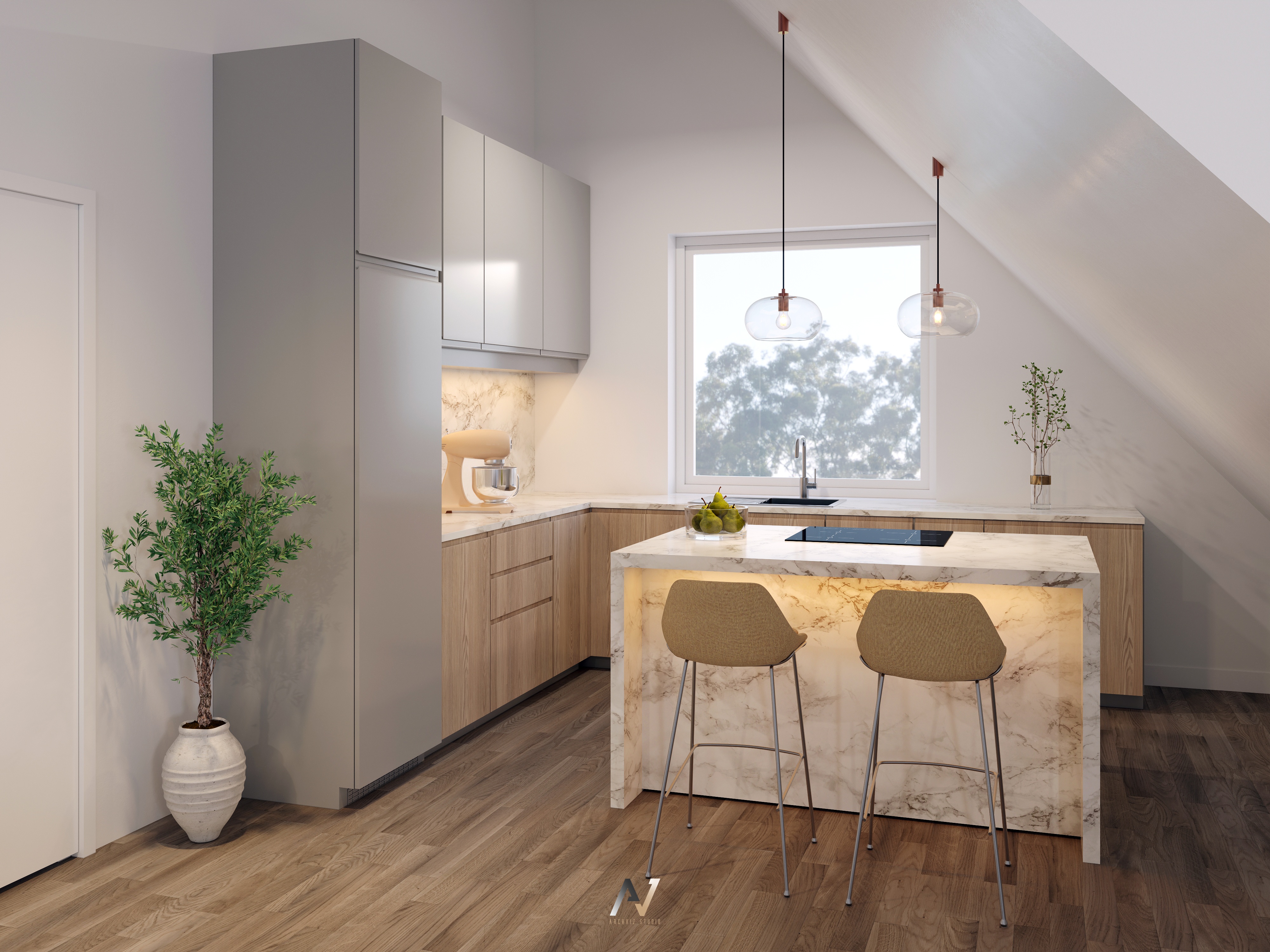 阁楼公寓效果图项目-4