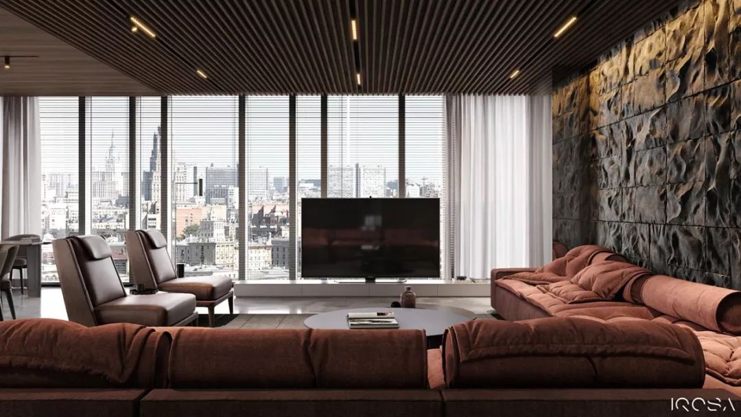 乌克兰 IQOSA 工作室打造野性公寓,粗犷与精致的完美融合-34