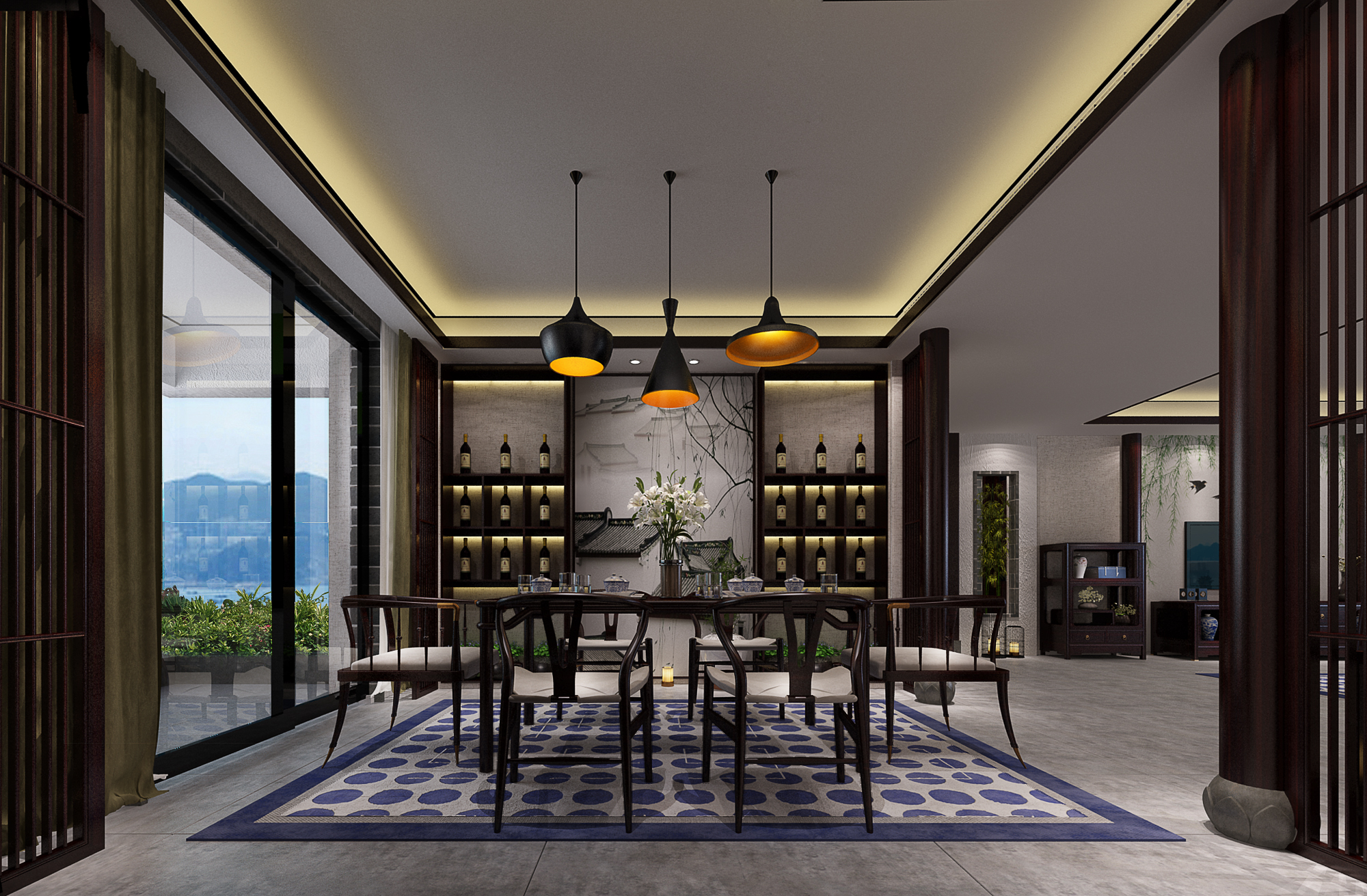 新中式 中式古典 奢华家装别墅样板房-2-24