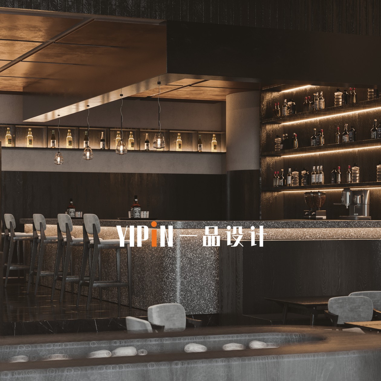 暗黑系挑空餐厅-3