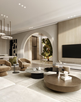 AL  Madhar Villa家庭客厅丨沙特阿拉伯