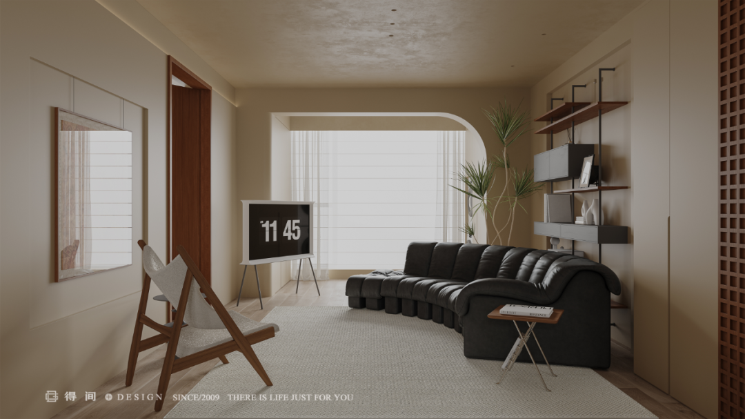 得间设计丨107㎡中古风二人世界，于平凡生活中拿捏住电影里的高级感-0