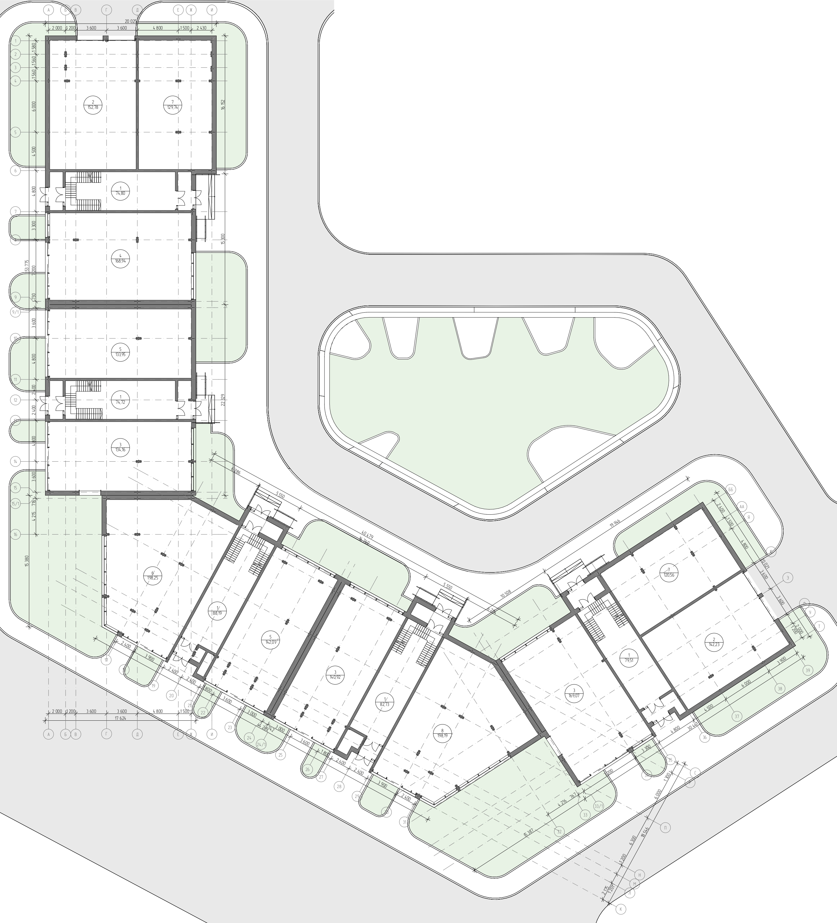 Секционный жилой дом средней этажности-9