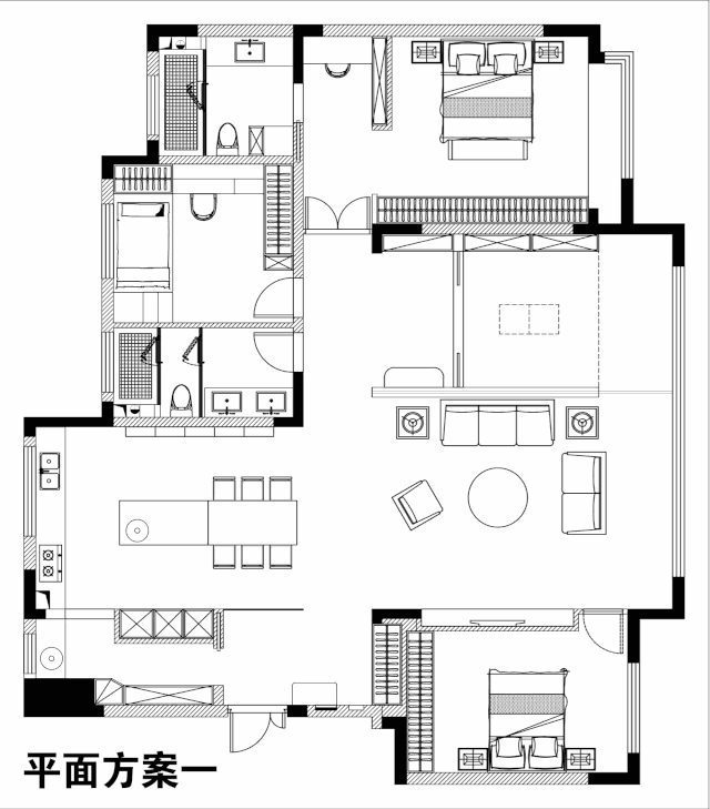 辽宁葫芦岛山河澜湾 170m²家居空间自由设计-35