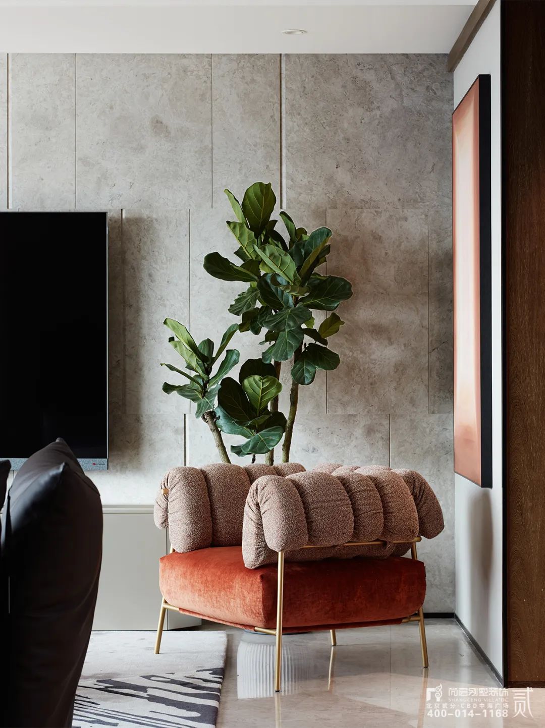 金茂府 x 尚层作品 | 208㎡软装设计，材质与色彩的灵魂碰撞，还原生活质感！-9