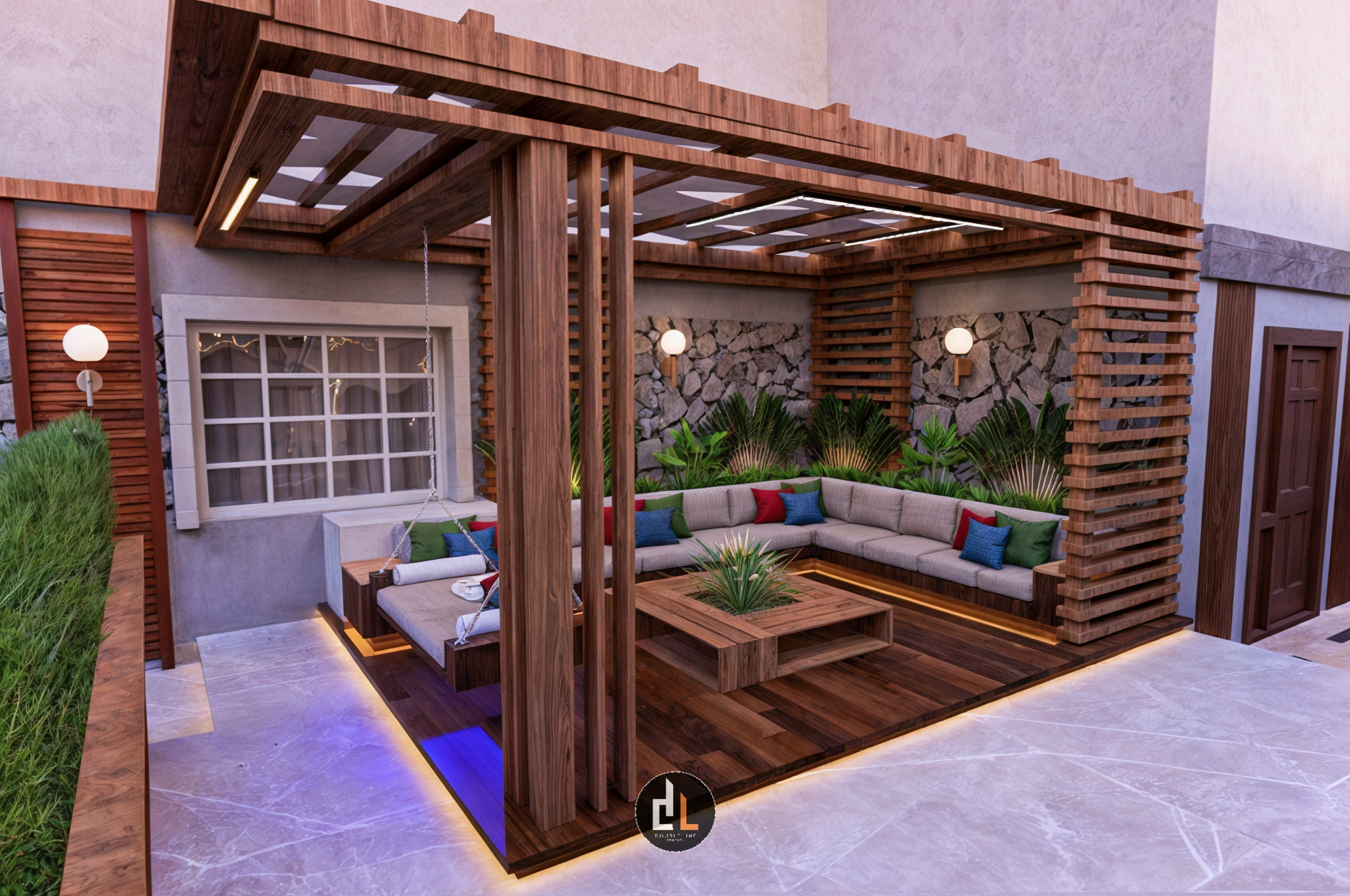 沙特阿拉伯别墅户外景观-12