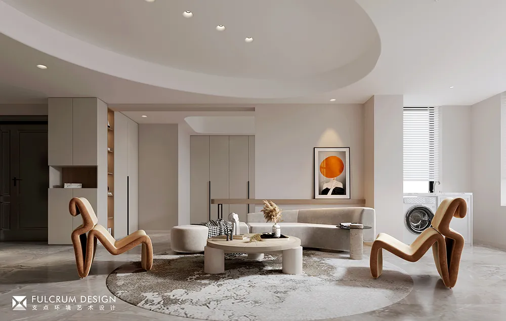 现代简约与美式风情的家居设计丨支点环境艺术设计-33