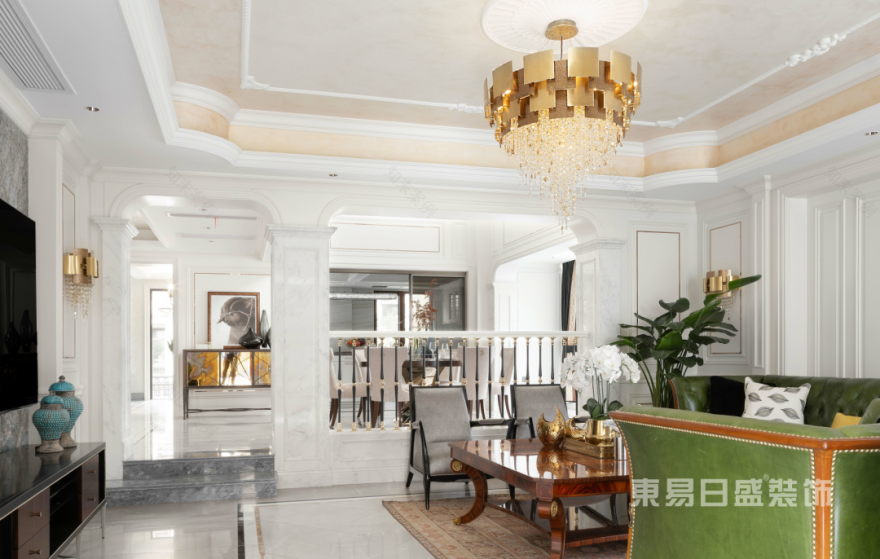 500㎡现代美式装修,别墅里的优雅时光-26