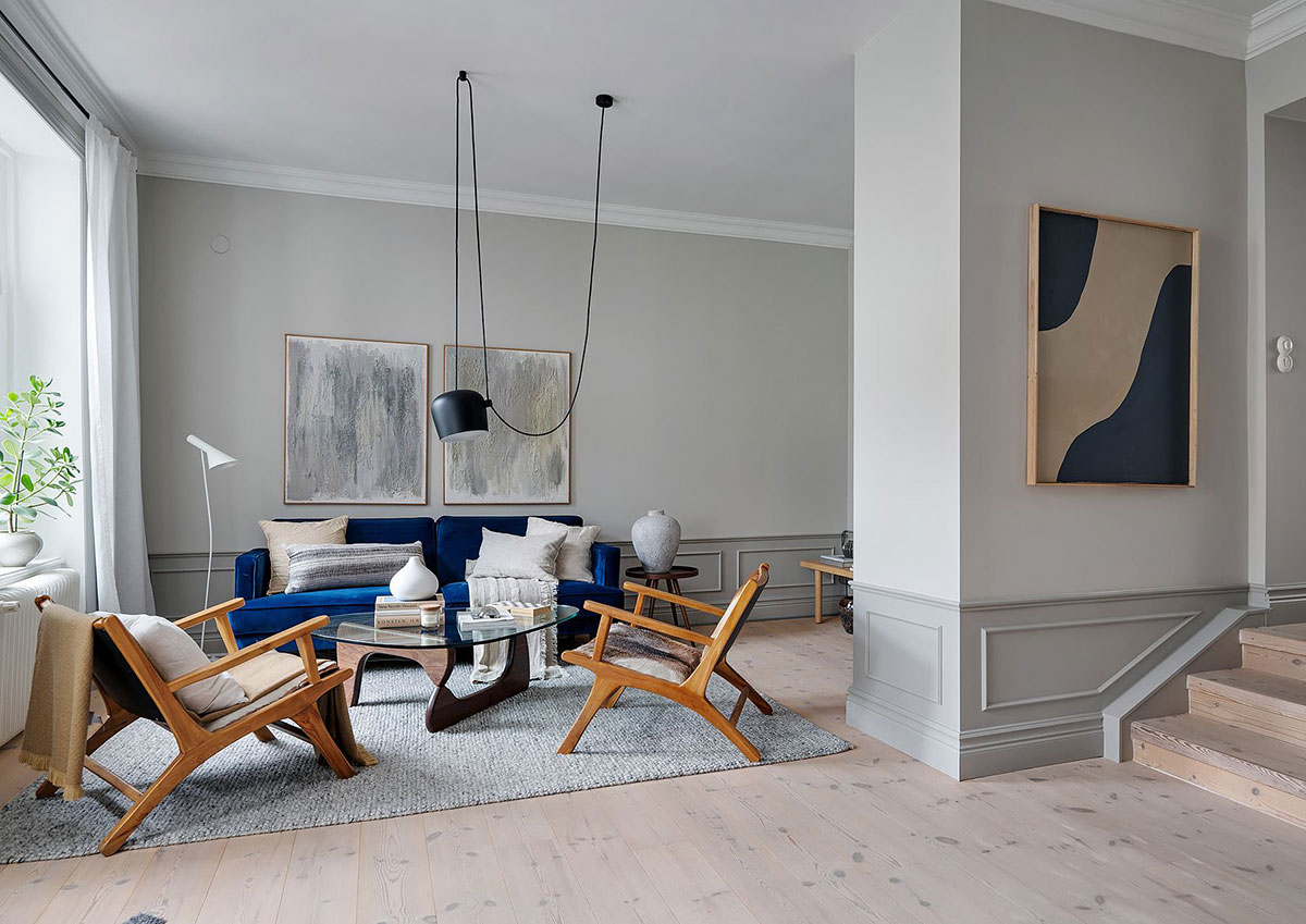 瑞典 69 平米非标准空间公寓设计-1