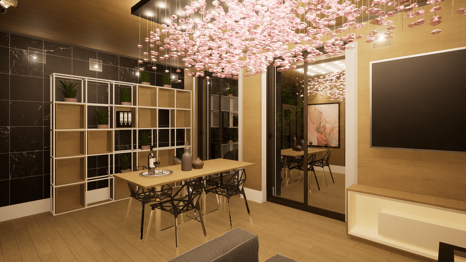 多功能室,客厅+厨房,浴室-16