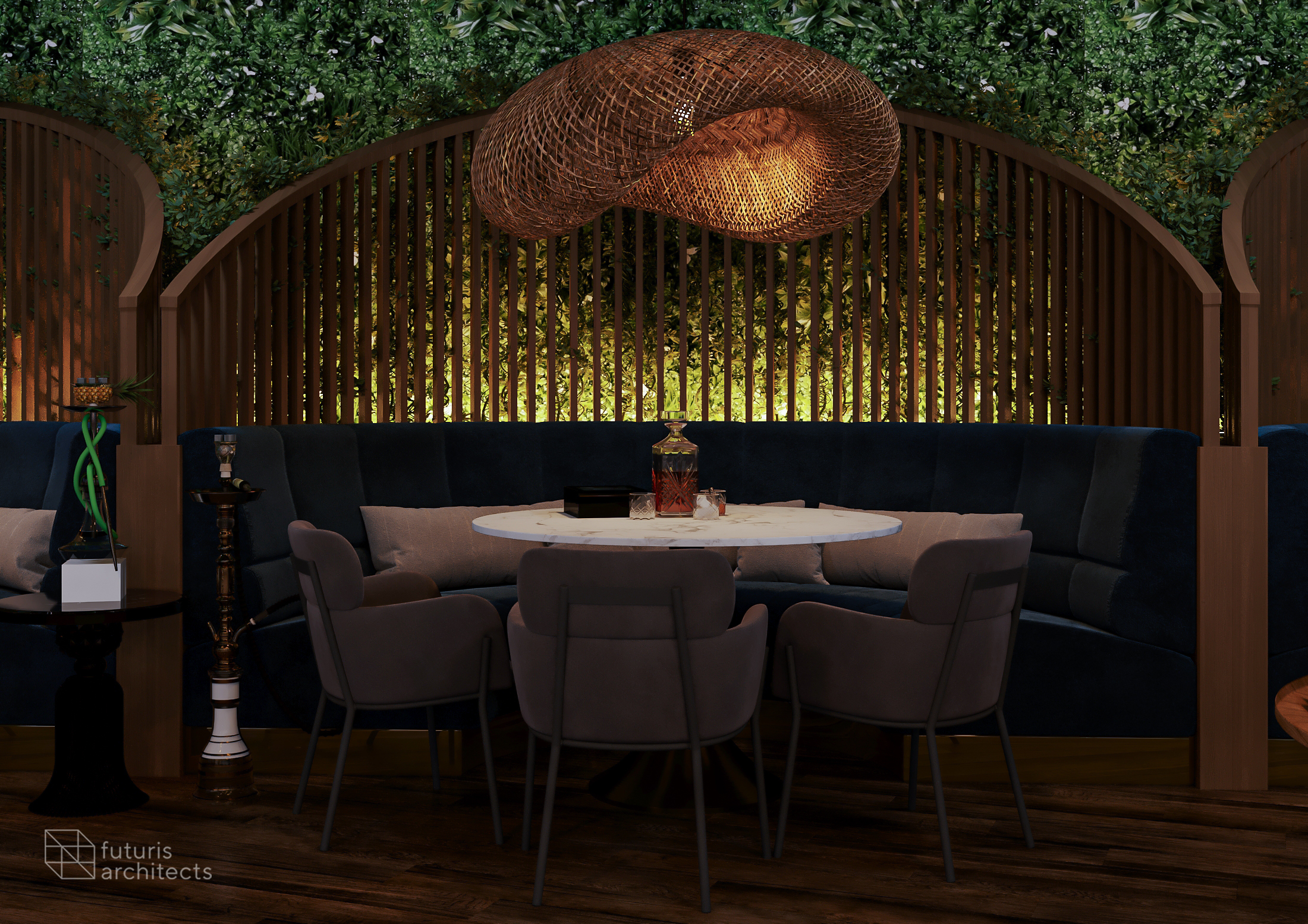 水烟吧丨美国洛杉矶丨Futuris Architects-23