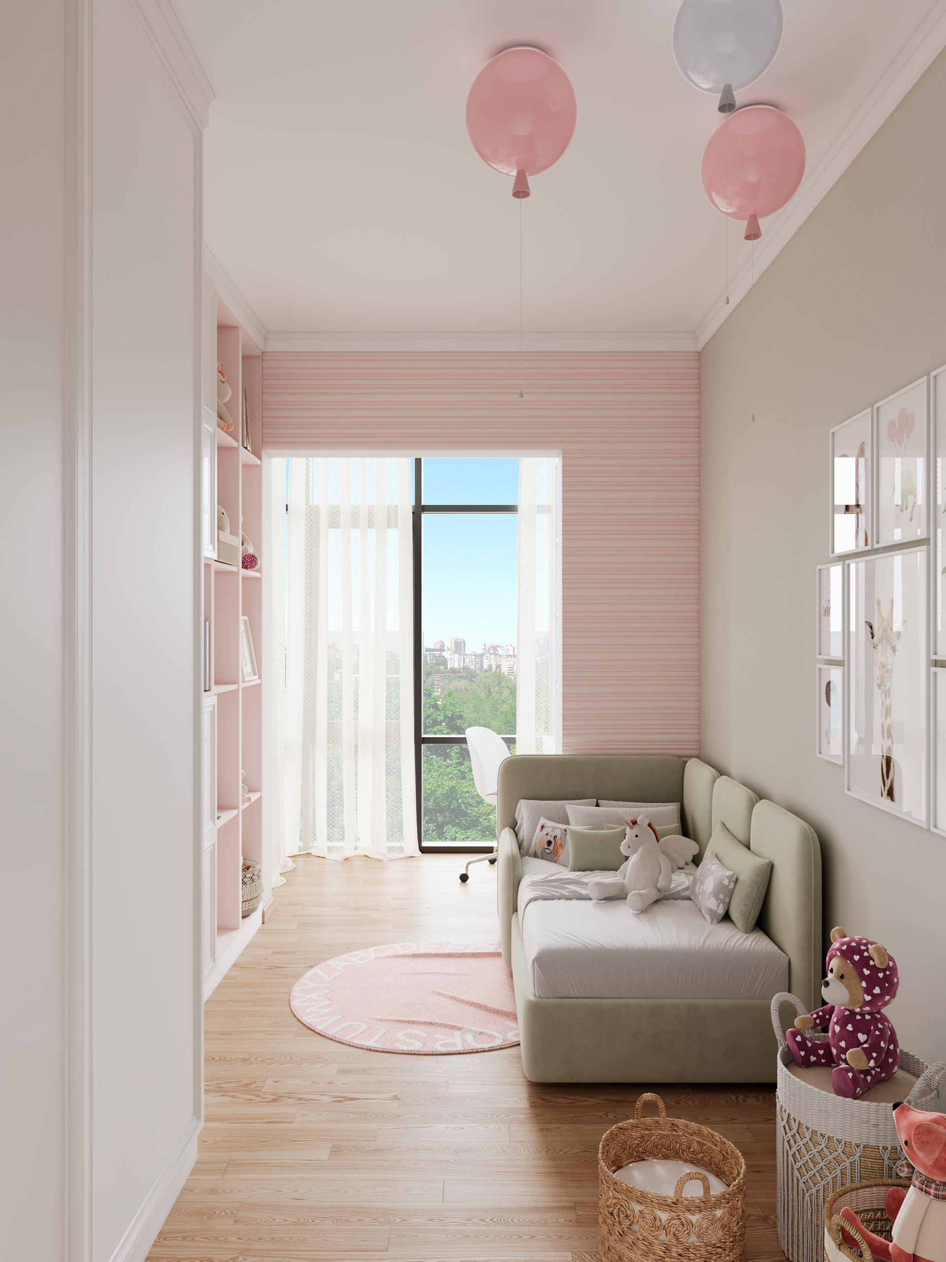 Візуалізація дитячої кімнати для дівчинки-1