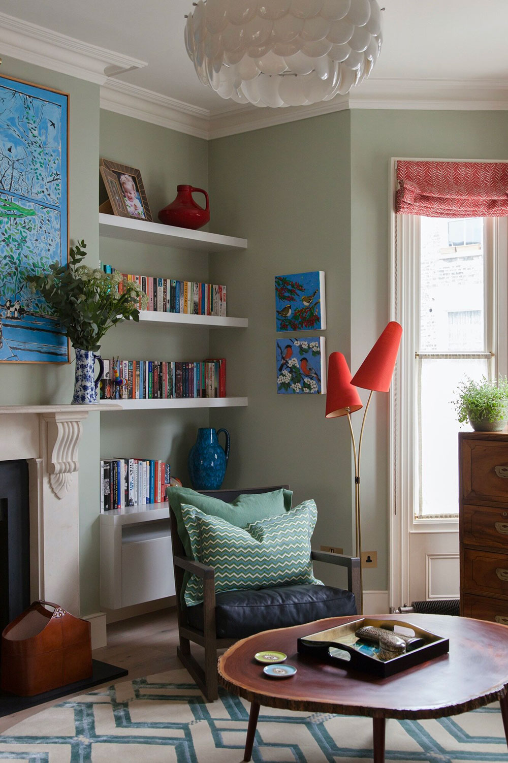 西伦敦蓝色红调活力家居设计-4