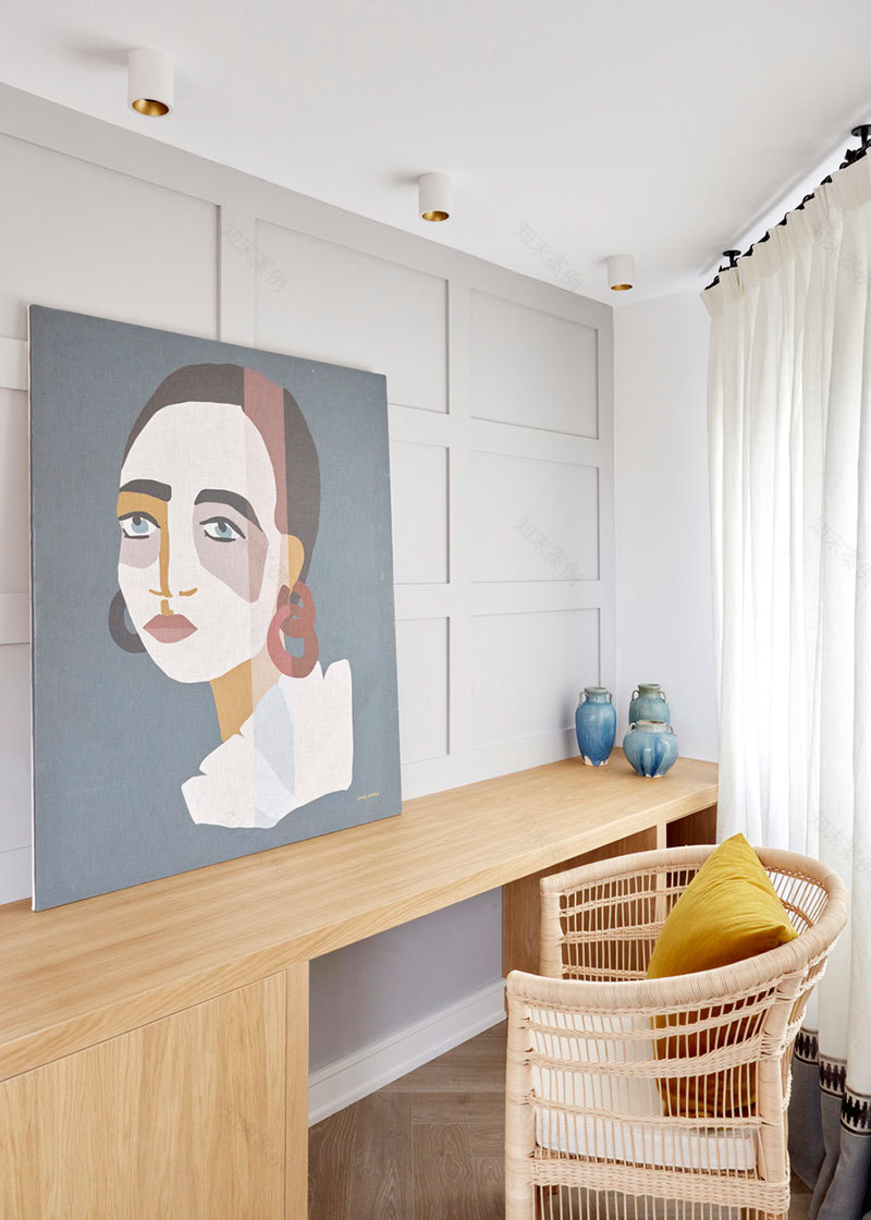 马德里 90 平米白色公寓,玻璃 partition 分隔空间,明亮有趣-14