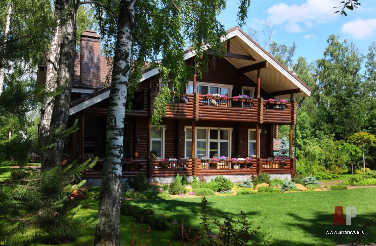 两层英式古典风格原木住宅-9