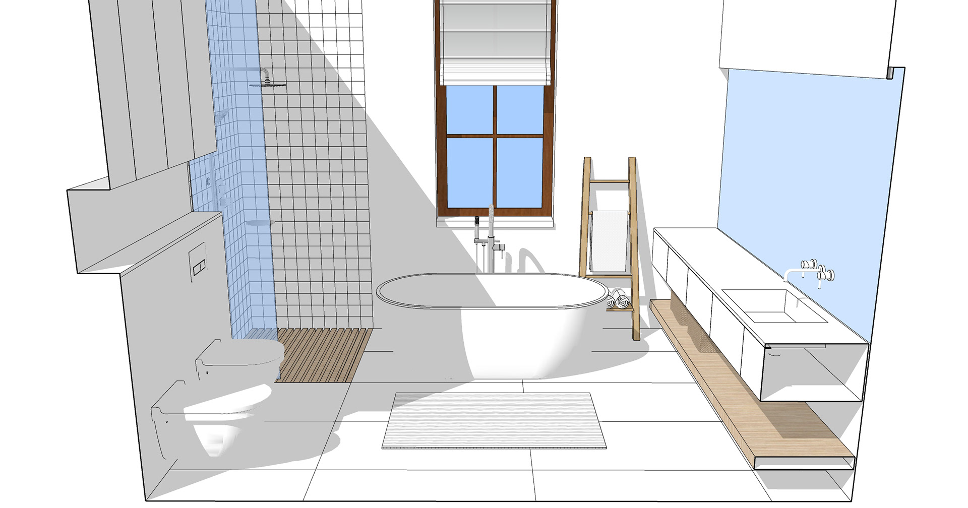 Bedroom (скетч) ванная комната-12