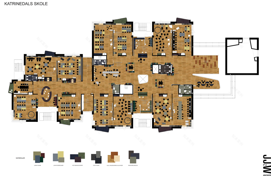丹麦 Katrinedals 学校翻新融入城市,环保设计成社区活力中心-60