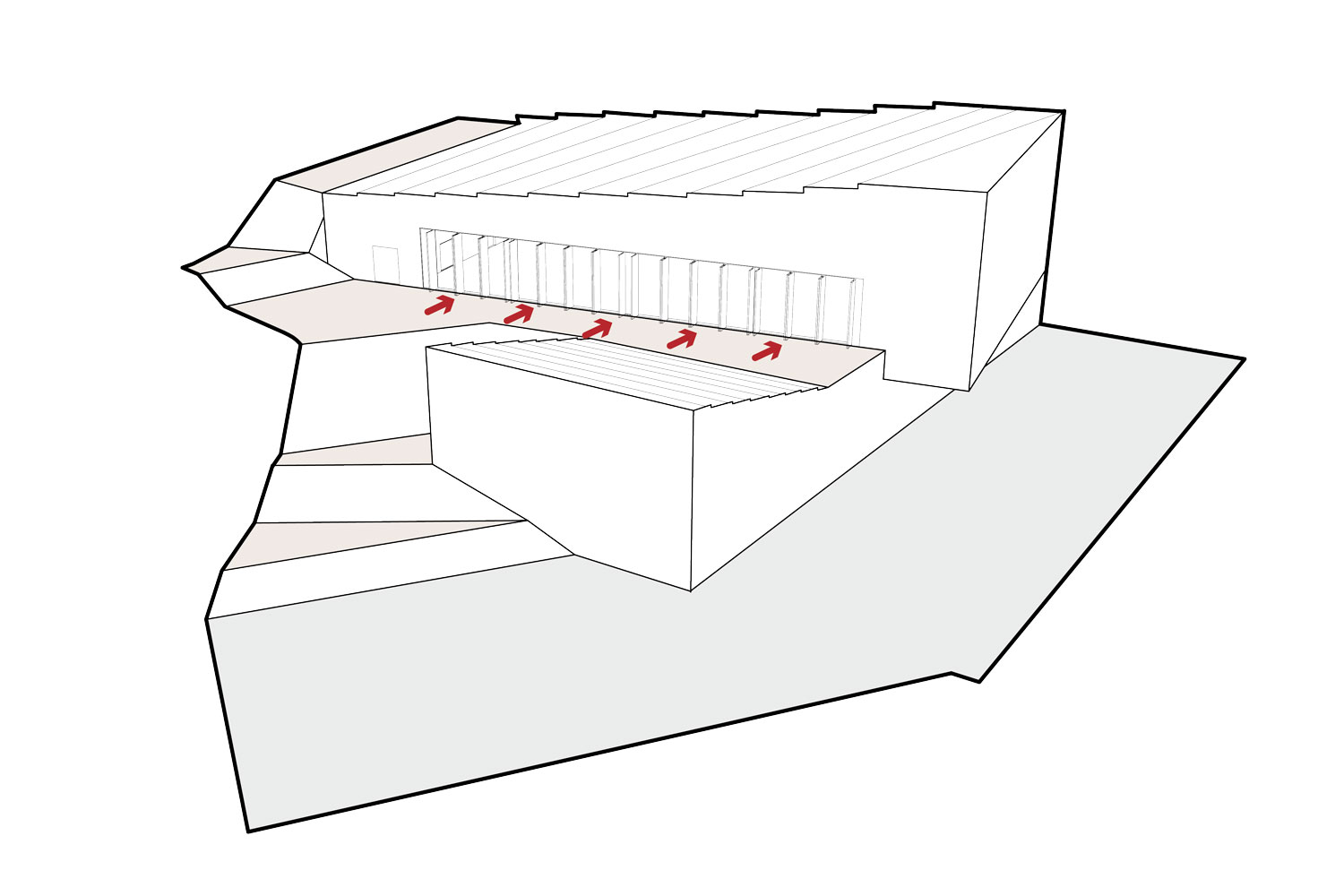 地形融入建筑，连接室内外空间的展览中心设计-15