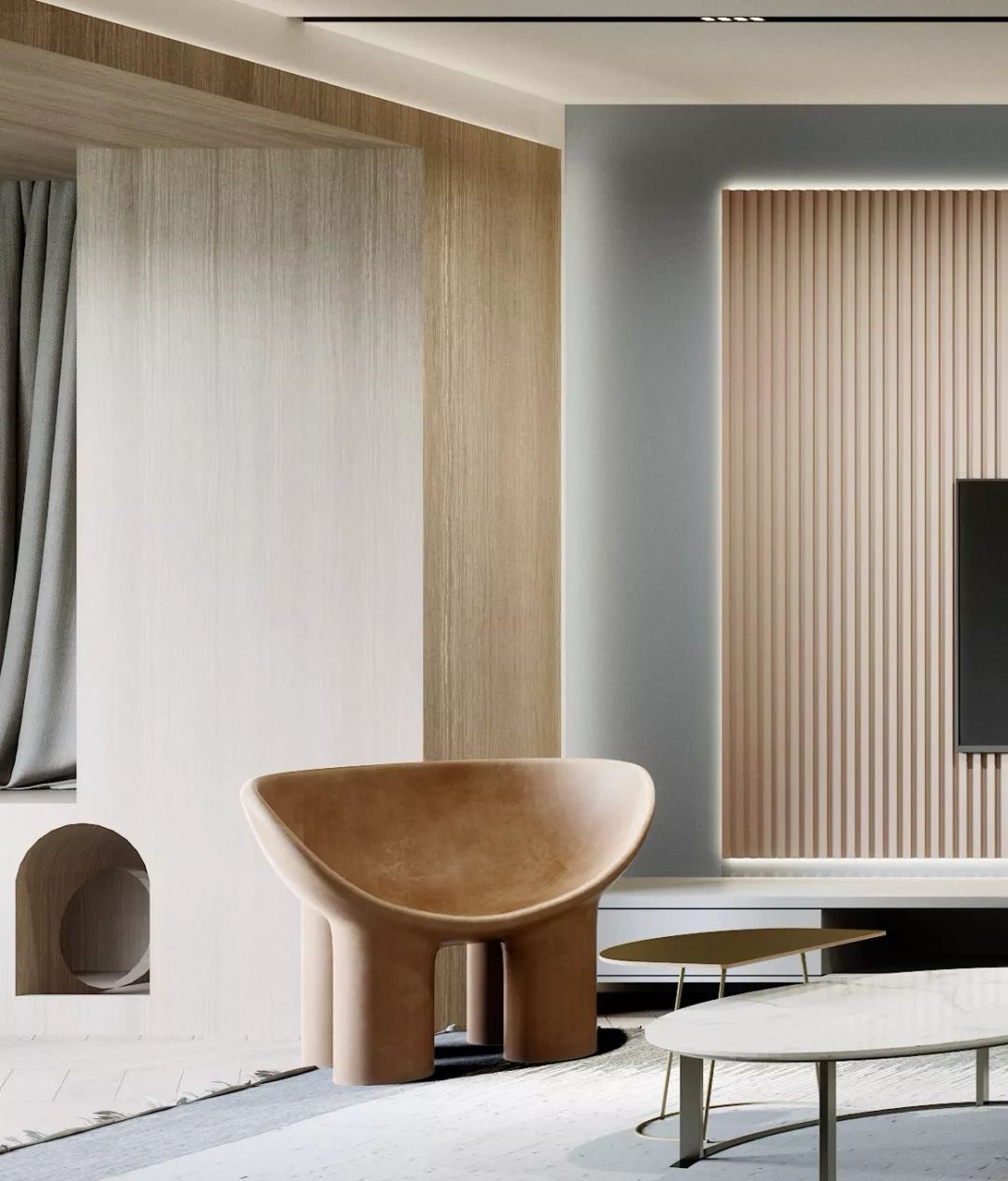 上海粉色少女与蓝色先生的私宅设计，浪漫与梦想的融合-6