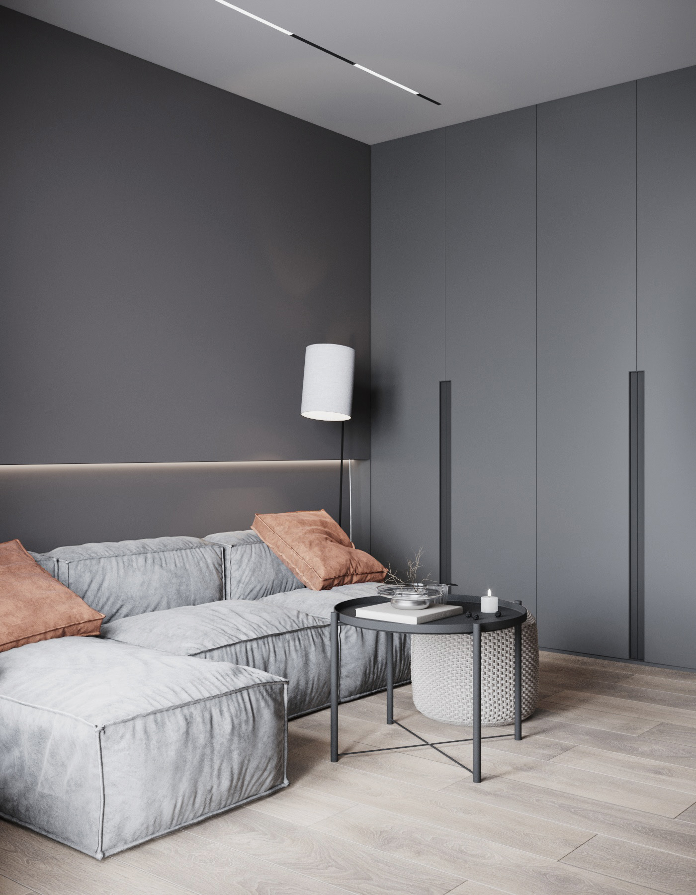 原木与灰色 打造舒适温暖的居住空间                     -10