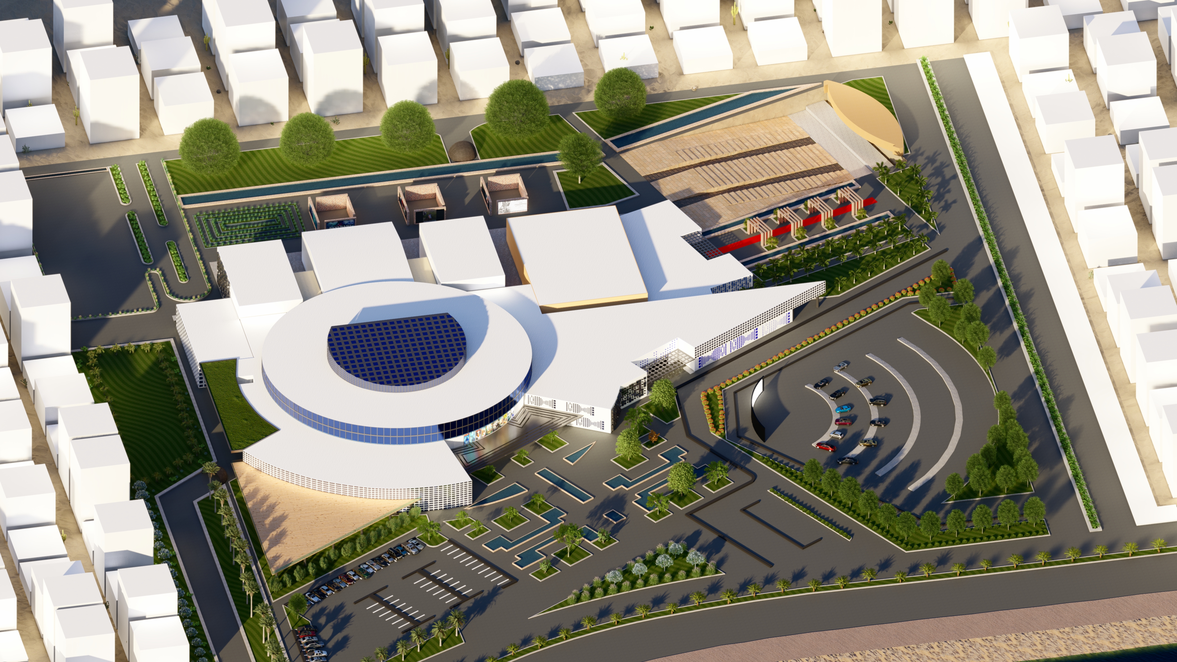 Cinema complex hub (modeling,rendering,animation)-9