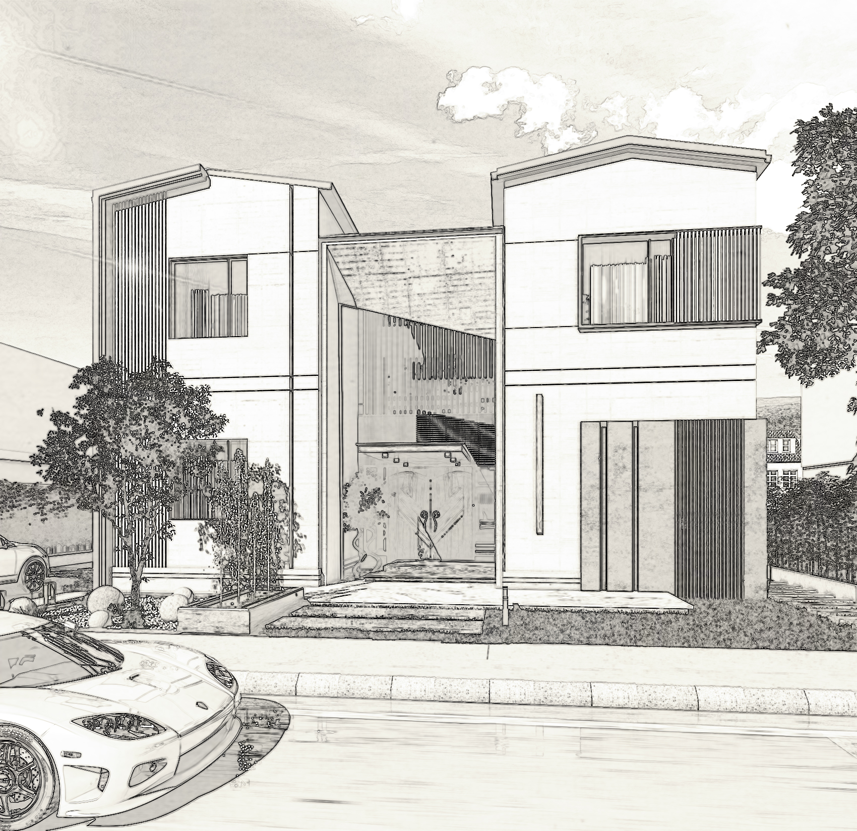 私人住宅外部和景观设计丨埃及-19