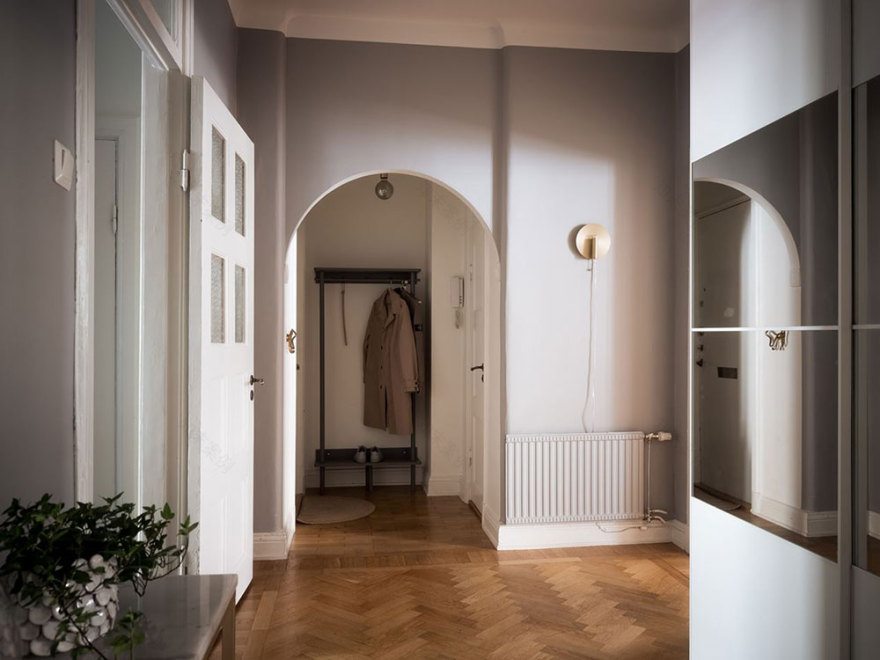 北欧风格粉色天花板公寓设计-20