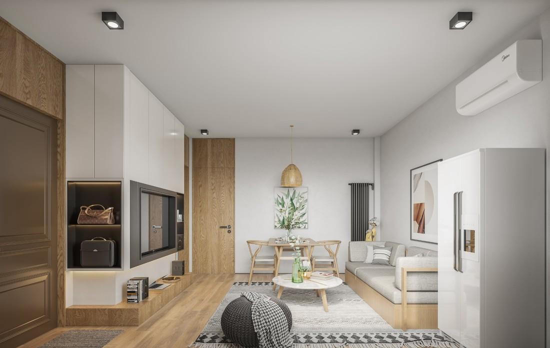 北京海淀 67 平米旧房简约风改造,自然舒适的生活空间-0