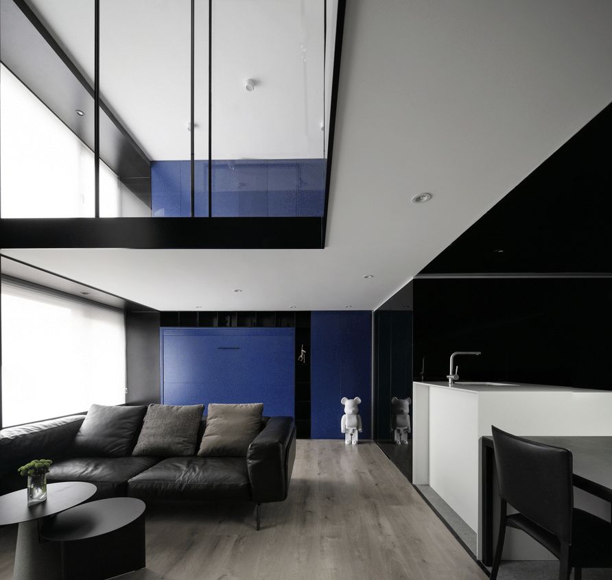 迷你 Loft 的时尚魔力 | 悬挑楼梯、电视隐身、楼梯悬浮-62