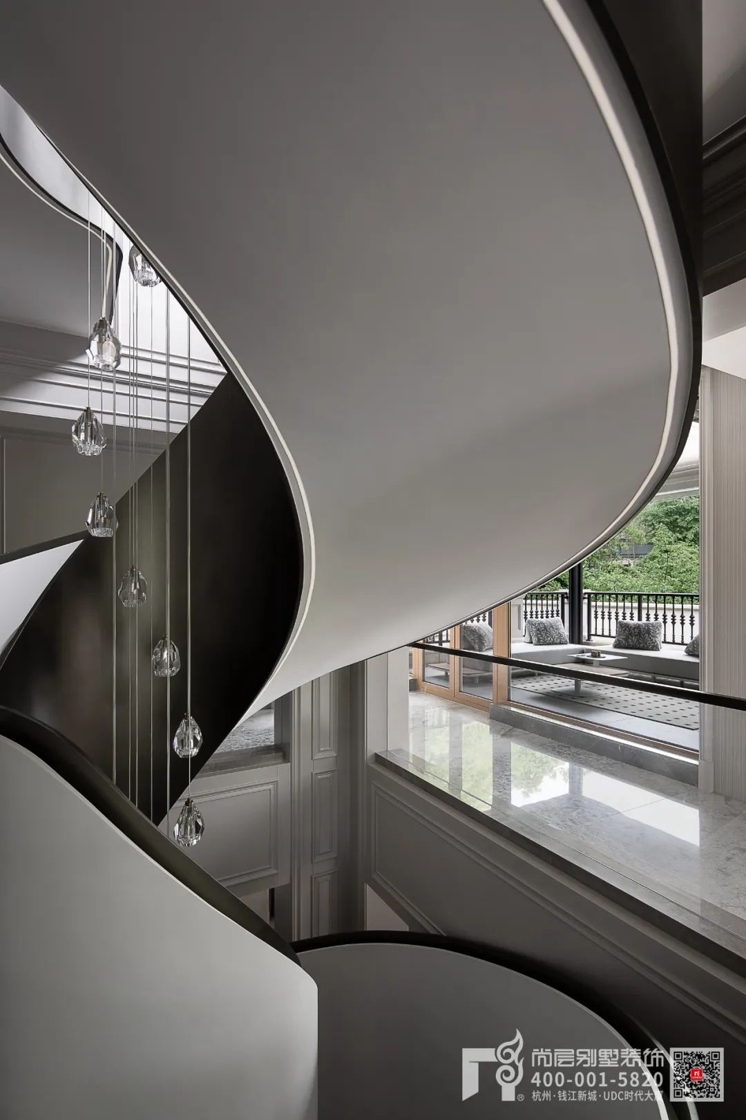 杭州香格里拉现代轻法大宅丨中国杭州丨杭州尚层装饰-47
