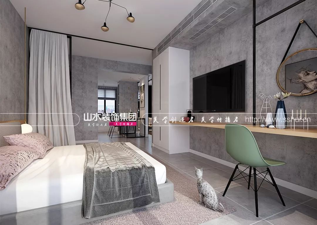 工业风家居设计,水泥灰的浪漫魅力-50