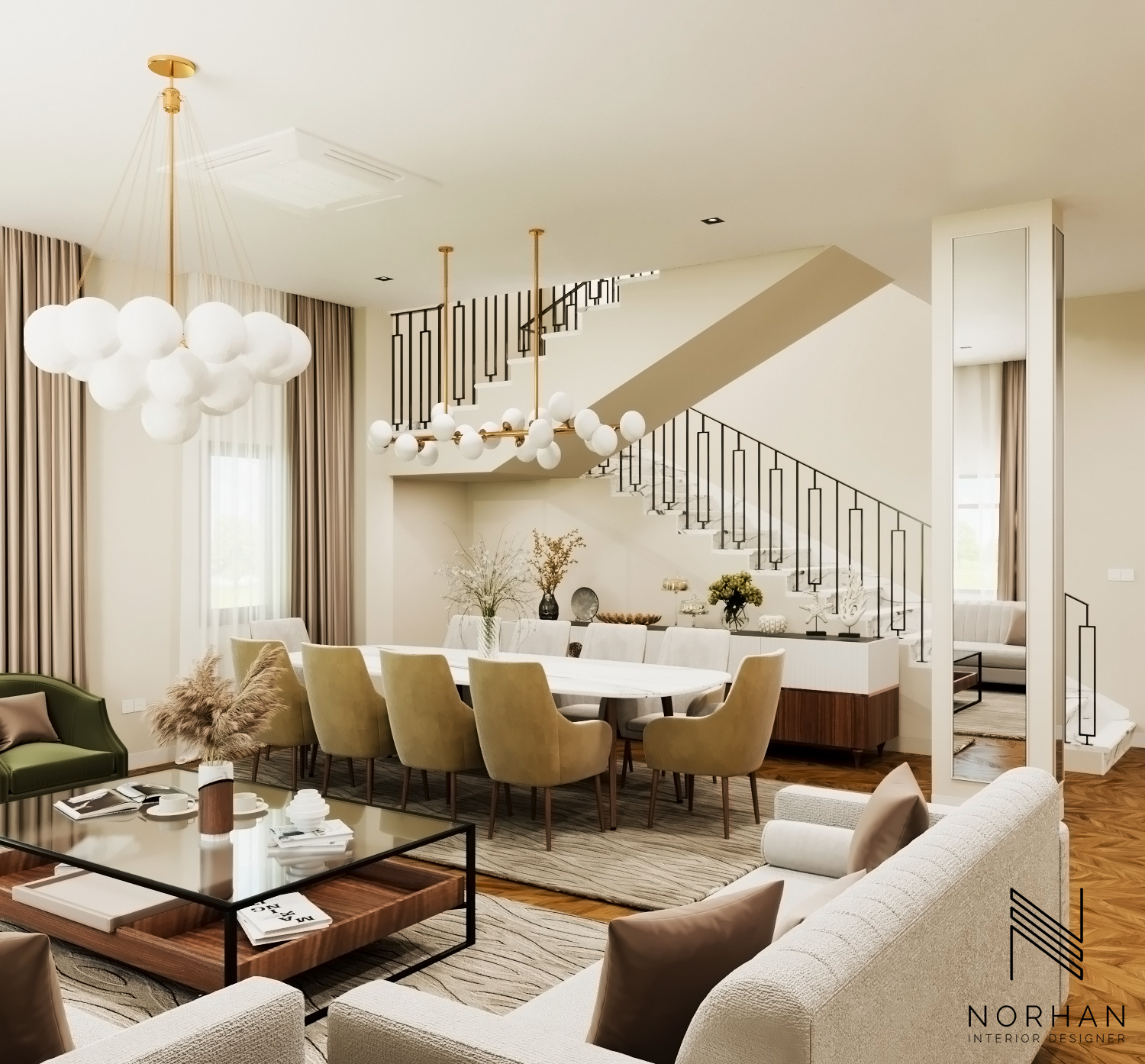 沙特阿拉伯的客厅和餐厅丨Norhan NM-6