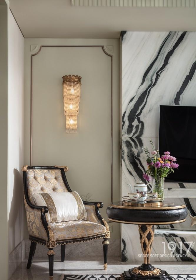 缤纷1917软装丨平层丨优雅新古典，把贵族范儿带入家中-7