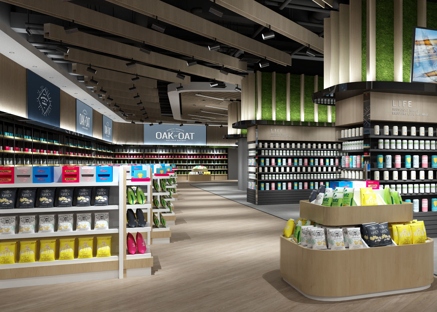 Supermarket interior design of in shanghai 3D model-4