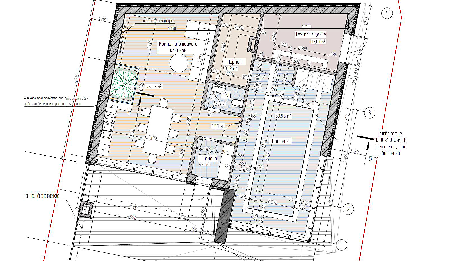 现代带泳池桑拿房项目丨俄罗斯莫斯科丨ARXY建筑事务所-12
