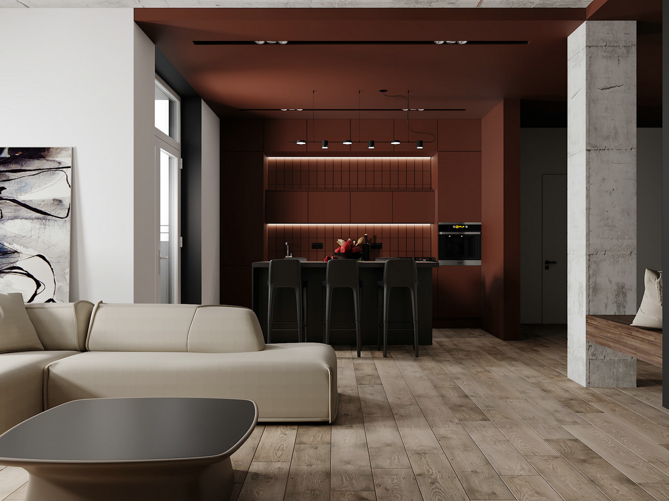 橙色工业风，雅致浪漫的温文尔雅空间-3