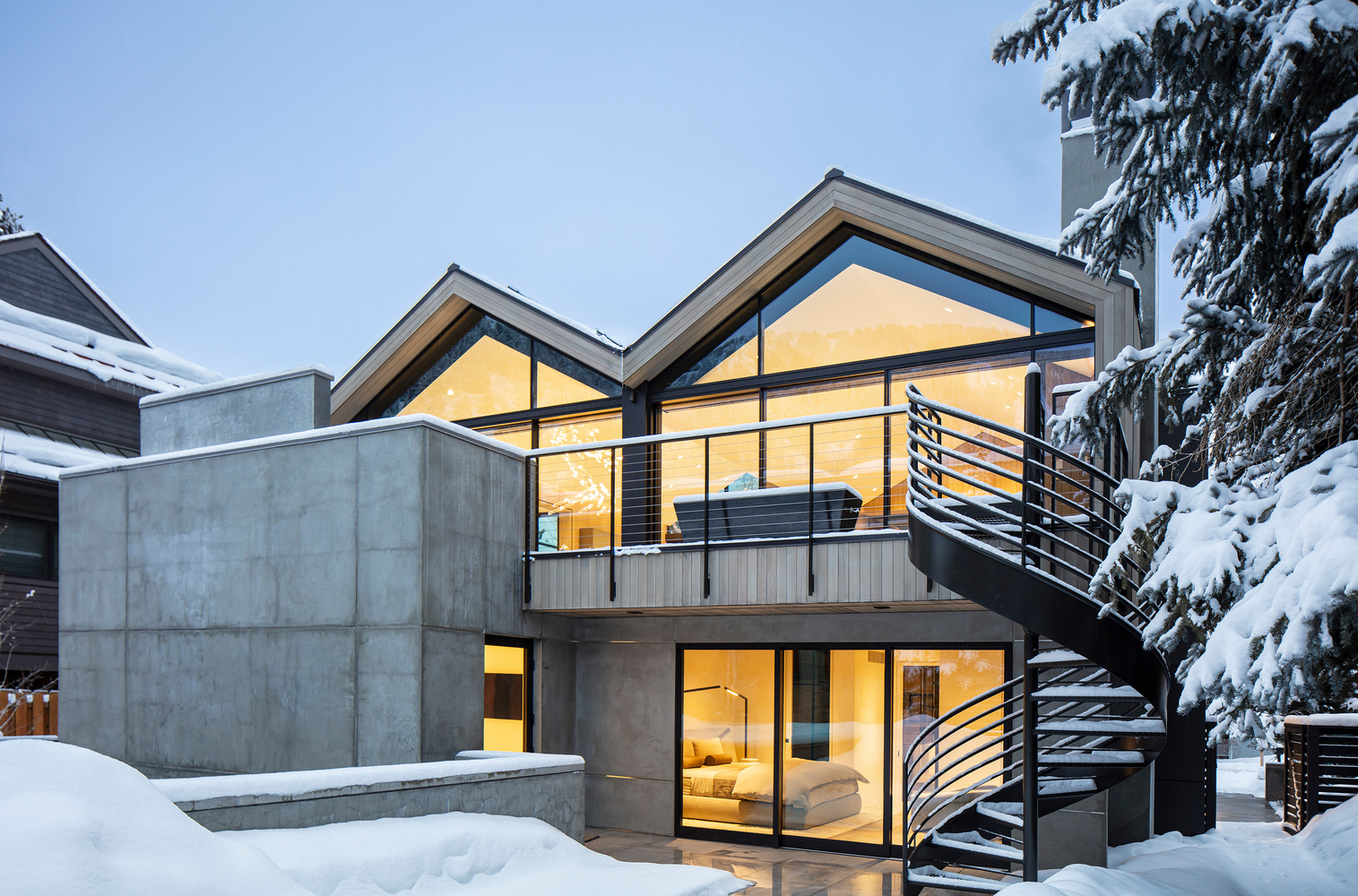 雪谷中的现代暖宅丨美国科罗拉多丨KAA-1