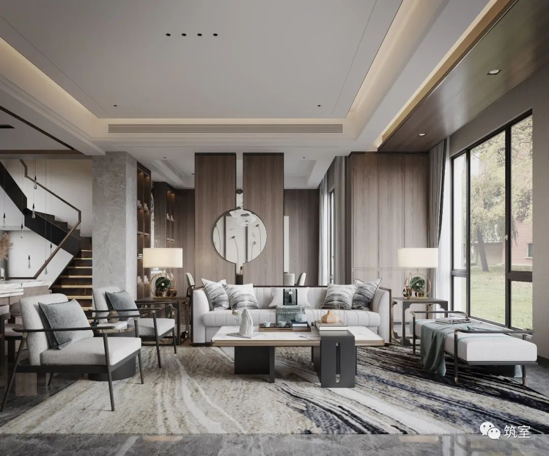 新中式别墅设计丨中国丨筑室-3