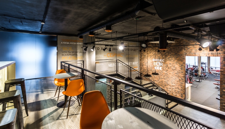 莫斯科“W-fit”健身俱乐部——现代工业风设计-11