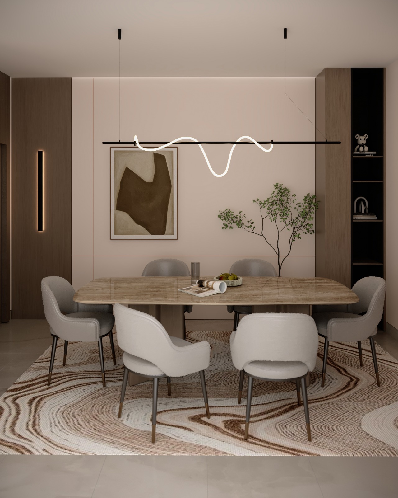 Living Room + Dinning Room Abu Dhabi-3