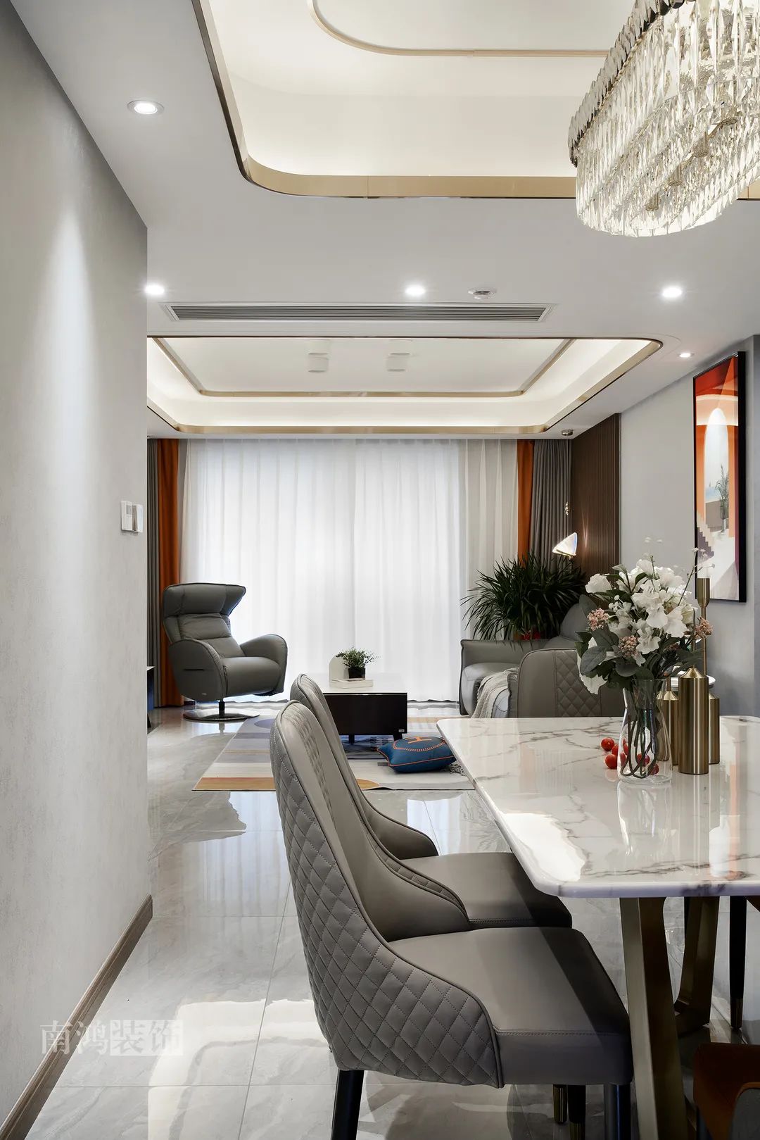 勾庄佳苑 130㎡现代轻奢三室两厅设计丨浙江南鸿装饰-4