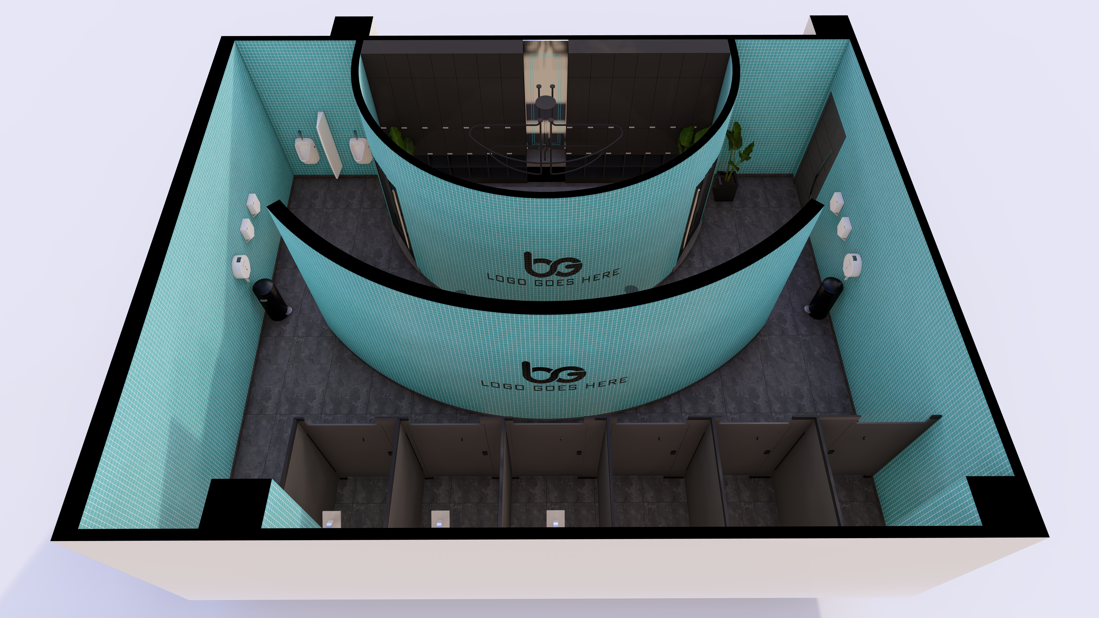 Restrooms I Showers I Lockers Interior design-22